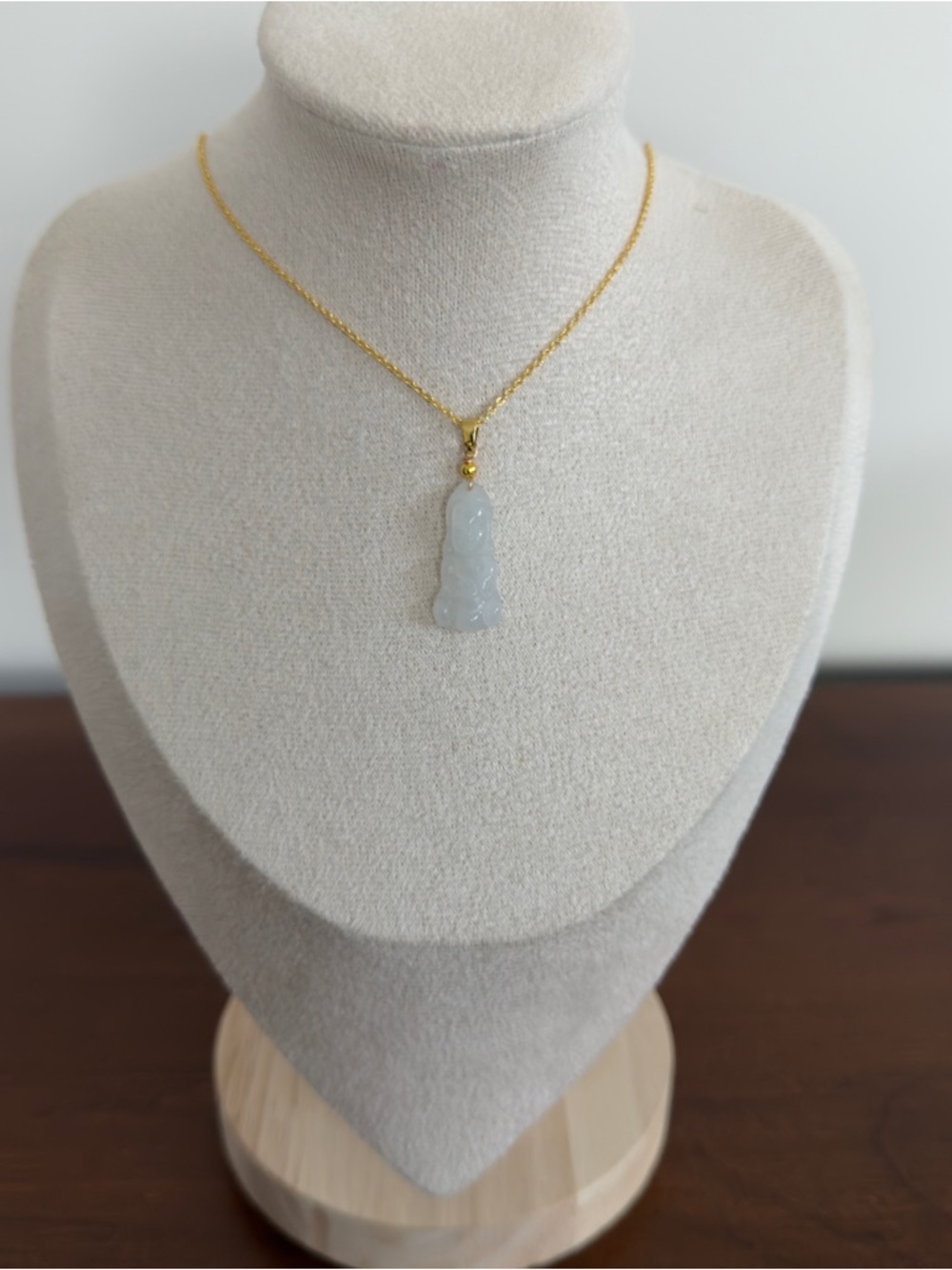 Certified Grade A Burma Jade Guanyin Pendant Necklace